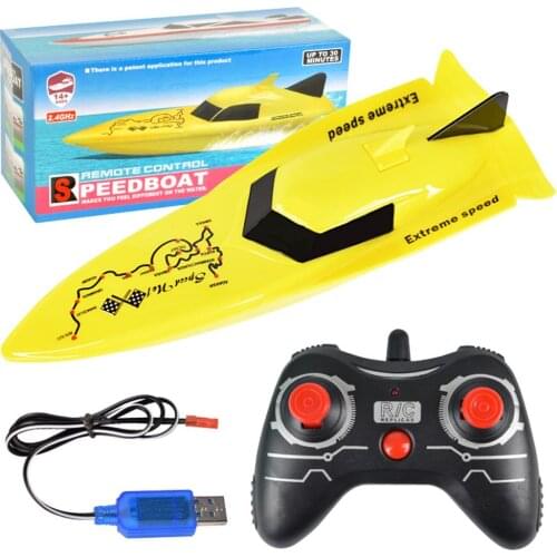 2.4 GHz RC Boat Electric Remote Control Racing Boat, High Speed 15km/h Speedboat Model Mini Children Water Ship Toy