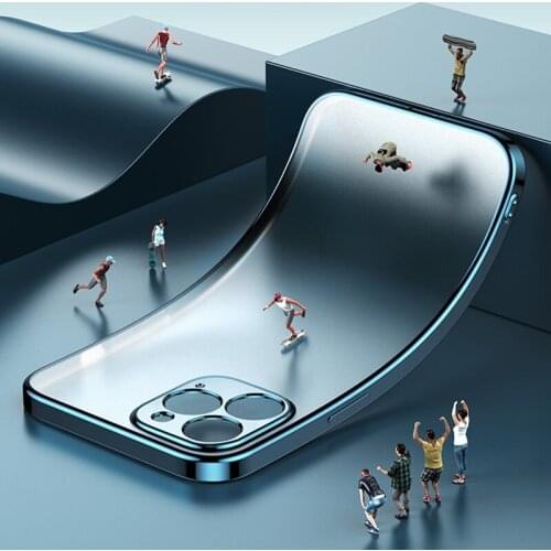 Luxury Matte Plating Straight Edge Iphone 11 Promax Soft Shell For IPhone 12 Mobile Phone TPU Case XR Frosted Protective Cover