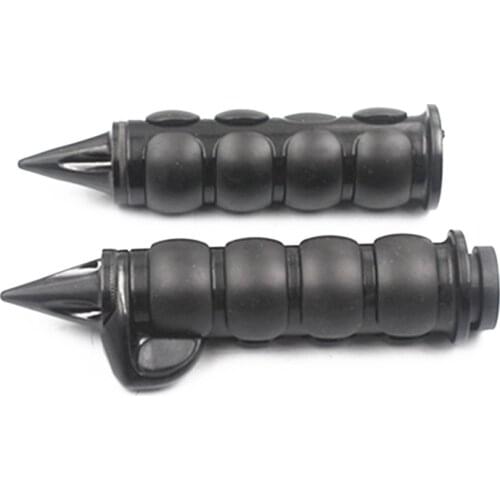 Custom Black 1" 25mm Motorcycle Spike Handle Bar Hand Grips For Harley Dirt bike Honda Yamaha Kawasaki Suzuki Chopper ATV