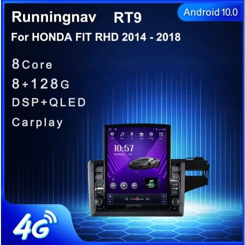 Runningnav For HONDA FIT RHD 2014 2015 2016 2017 2018 Tesla Type Android Car Radio Multimedia Video Player Navigation GPS