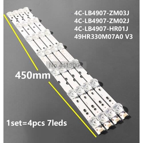20pcs LED Backliht Strip GIC49LB43-3030F2.1D 49HR330M07A0 V3 4C-LB4907-HR01J For 49A260 49A26149F6F 49D6 49V2