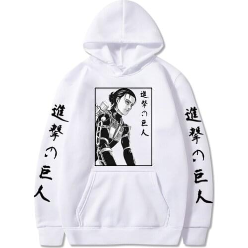 Japanese Anime Attack On Titan Hoodie Sweatshirt Autumn Women Men Eren Jaeger Print Hip Hop Hight Quality Unisex Hoody 300