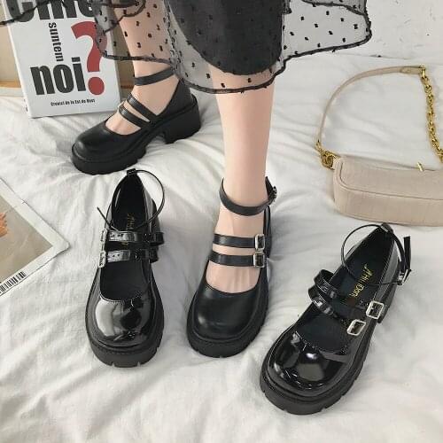 Vintage Lolita Shoes 2021 Japanese Style High Heels Soft Sister Girls Waterproof Platform Student Cosplay Costume Womens Shoes