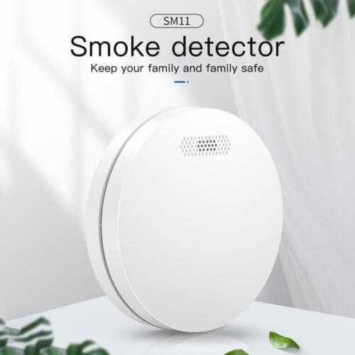Graffiti Intelligent Smoke Detector WiFi Fire Smoke Alarm Household Wireless Smoke Sound And Light Sensor Smoke Alarm