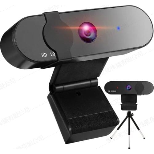 1080P High Definition Webcam HDTV Video Calling Teleconference with Built-in Microphone Camera 30Fps for live give tripod