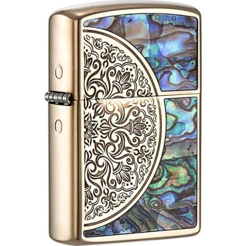 Zorro Kerosene Wheel Windproof Lighter Creative Original Copper Color Shell Mens Cigarette Lighter Tool to Send Boyfriend Gift