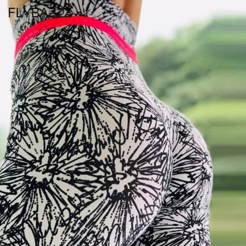 Women New Flower Print Seamless Leggings High Waisted Women Sports Leggings Hip Push Up Fitness Yoga Pants Girl Sport Leggings