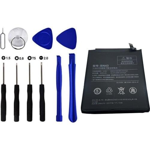 1pc Premium Replacement Battery BN43 For Xiaomi Redmi Note 4X with High Capacity 4100mAh + Repair Tools