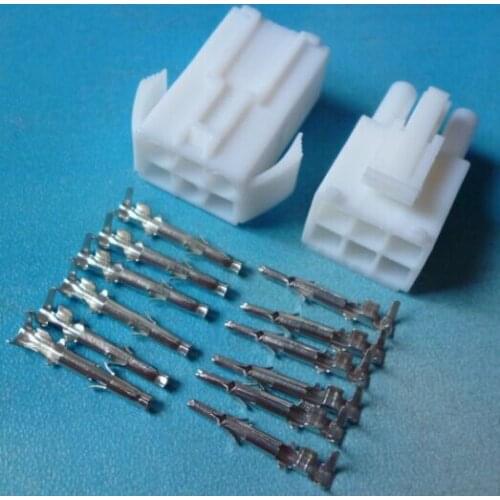 10/50/100sets 6p 6PIN EL4.5 4.5mm Mini Tamiya connectors terminals adapters Case (Male+Female)