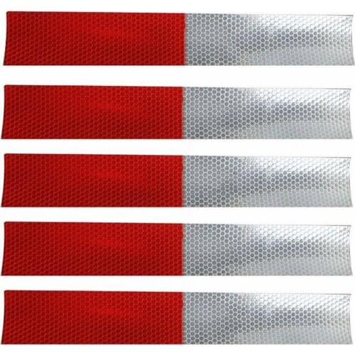 10Pcs Night Driving Safety Secure Red White Sticker 4.5*30cmCar Reflective Sticker Warning Strip Reflective Truck Auto supplies