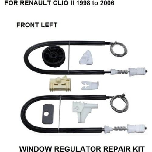 1998-2016 WINDOW REGULATOR COMPLETE CLIP SET RENAULT CLIO II WINDOW REGULATOR REPAIR KIT FRONT-LEFT 2/3 DOOR
