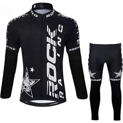 2021 Rock Racing Cycling Clothing 9D Set MTB Bicycle Clothes Breathable Quick-drying Bike Jersey Mens SPring/Autumn Cycling Wear
