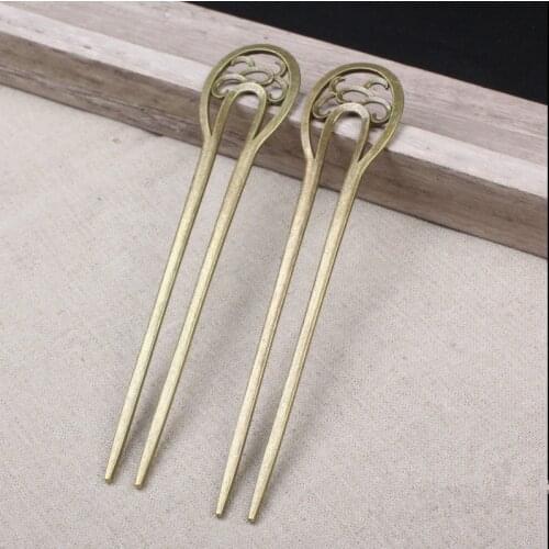 5 Pieces Chinese Women Hair Chopsticks Antique Bronze Decorative Hair Pin Vintage Hair Sticks for Hair Diy Accessory