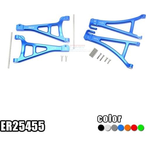 Aluminum front upper suspension arm +front lower suspension arm for TRAXXAS parts E-REVO2.0 86086-4 E-REVO 56087-1