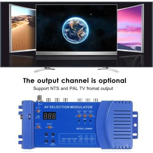 AMS90 Modulator AV Optional Modulator VHF UHF PAL/NTSC Standard RCA Converter Portable 100-240V Domestic RF Converter Adapter