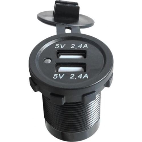 Car Accessories USB Interface Overcurrent Protection High Current Dual Port Power Outlet for Cell Phone Battery Charger Unit