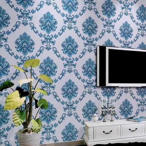 Beibehang European high-end Damascus flower home decoration living room TV background wall PVC wallpaper gold wallpaper