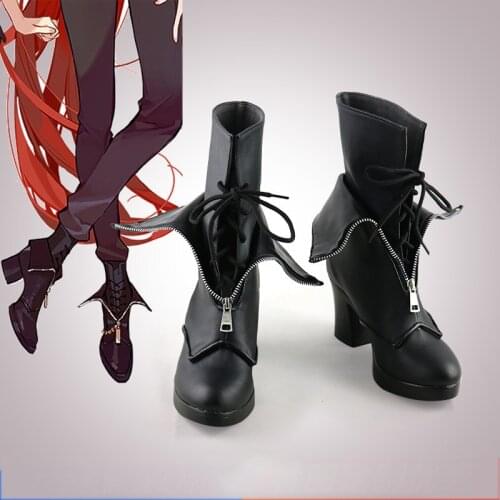 FGO Fate Grand Order Oda Nobunaga Black Cosplay Shoes Boots Halloween Carnival Party Cosplay Costume Accessories