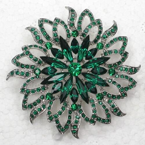 12pcs/lot Wholesale Brooch Rhinestone Marquise Flower Fashion Pin brooches Wedding party prom Jewelry gift C101716