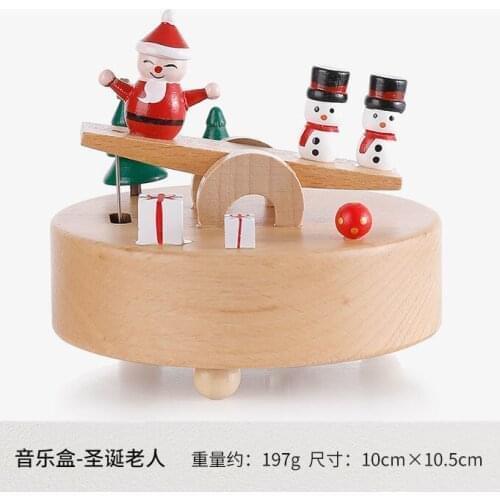 Wooden Music Box Toy Artistic Carousel Music Boxes Children Birthday Party Decoration Graduation Gifts Home Decor Accessories