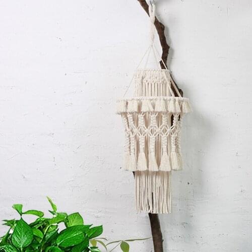 Boho Tapestry Hand-woven Home Decoration Lampshade Bedroom Chandelier Lampshade Tapestry Wall Hanging Boho Decor