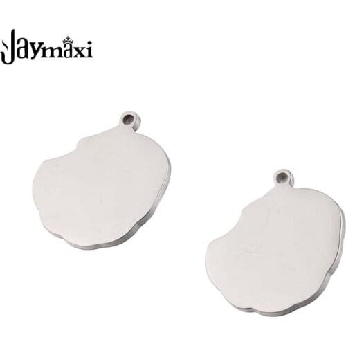 Jaymaxi Mirror Polish Stainless Steel Geometry Irregular Blank Stamping Pendant for DIY Engrave Jewelry Making 20*22m20piece/lot