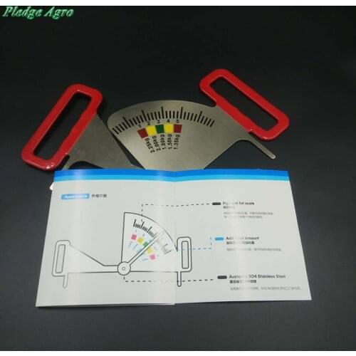 Sow body condition caliper guidance backfat meat measuring card chart feeding farm management livestock tools farming equipment