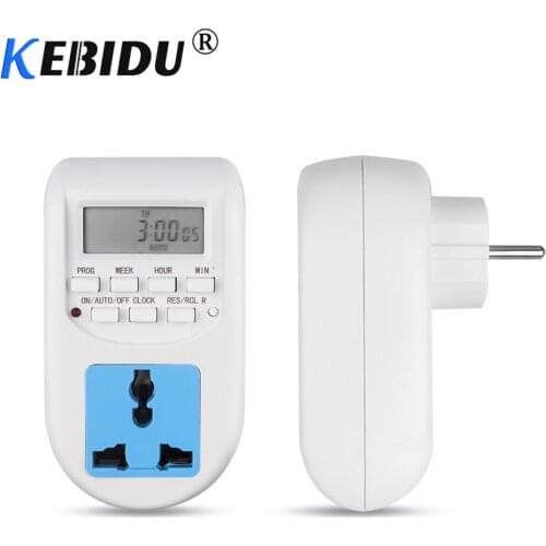 Kebidu New Energy Saving Timer Programmable Electronic Timer Socket Digital Timer EU Plug