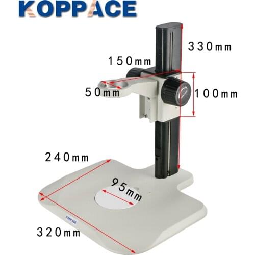 KOPPACE Microscope Bracket Lens Diameter 50mm Microscope Focusing Bracket 200mm Working Stroke