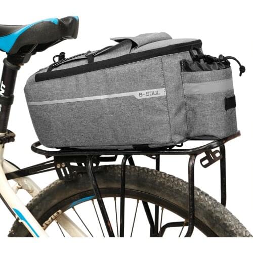Lixada Insulated Trunk Cooler Bag Cycling Bicycle Rear Rack Storage Luggage Bag Reflective MTB Bike Pannier Bag Shoulder Bag