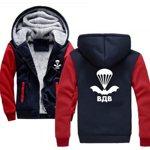Fashion Men Hoodies Male Russian paratroopers Mens Hoodies Tracksuit 2019 Autumn Winter Drawstring Pocket Hooded Sweatshirt