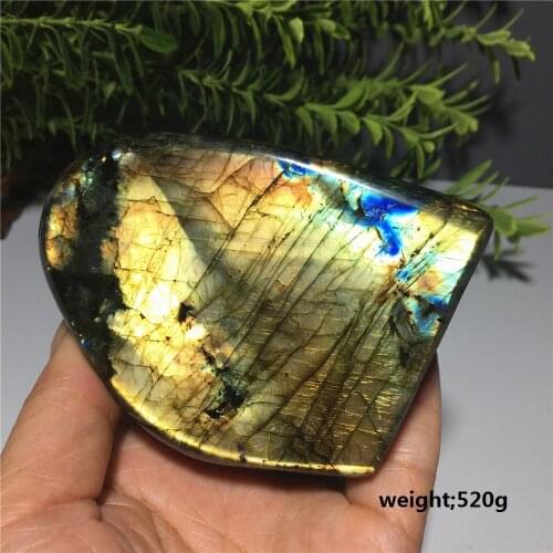 Natural Labradorite Quartz Crystal Wand Gift Home Furnishing Decoration Point Chakra Stone And Reiki Healing Specimens