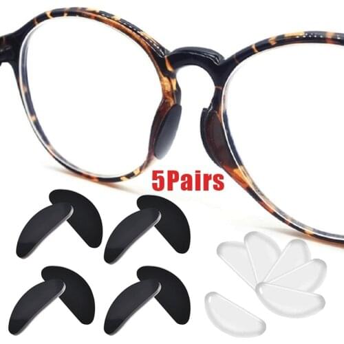 10PCS Glasses Nose Pads Adhesive Silicone Nose Pads Non-slip White Thin Nosepads for Glasses Eyeglasses Sunglasses