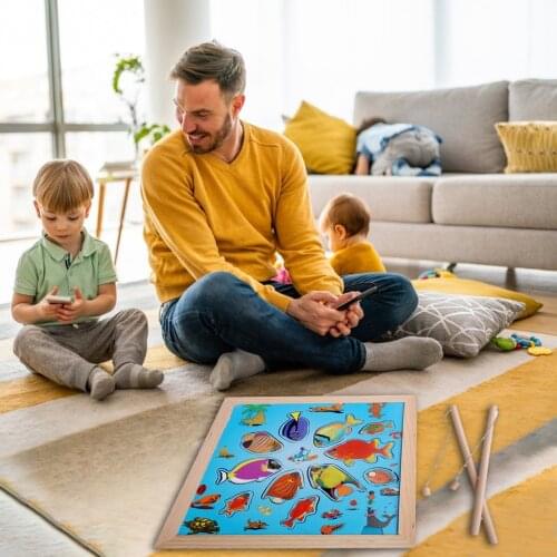 New Baby Wooden Montessori Toys Digit Magnetic Games Fishing Toys Game Catch Worm Educationa For Children Giftsl Puzzle Toys