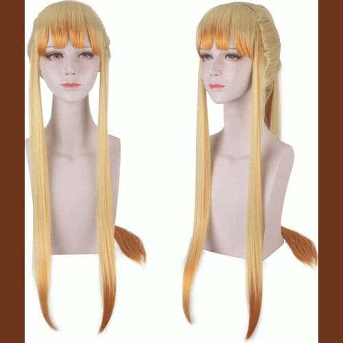 80cm Demon Slayer Anime Wig Agatsuma Zenitsu Long Cosplay Wigs Kimetsu no Yaiba Heat Resistant Hair
