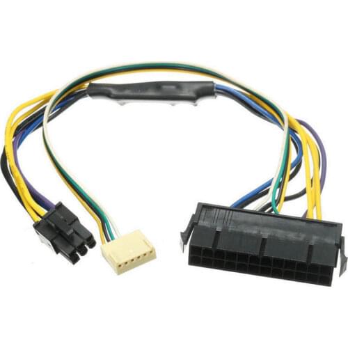 ATX 24pin to Motherboard Patch Cord 2port 6pin Power Supply Cable For HP Z220 Z230 SFF server workstation 30cm 18AWG wire