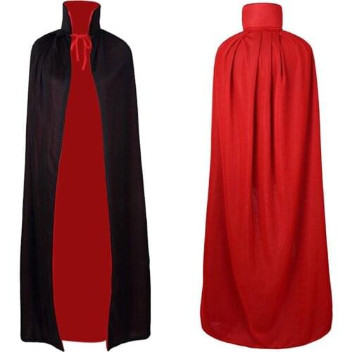 Adult Kids Halloween Velvet Cloak Cape Hooded Cloak Long Cape Hood Medieval Costume Witch Wicca Vampire Elf Purim Carnival Party