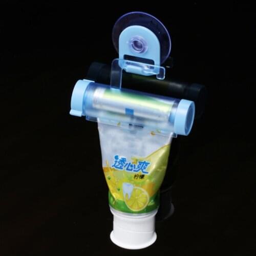 Plastic Rolling Tube Squeezer Toothpaste Dispenser Sucker Holder Dental Cream Bathroom Manual Syringe Gun Dispenser