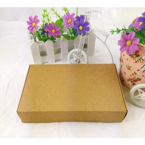 DIY Handmade Gift boxes 18X11.5X3.5cm Kraft Paper Gift box Blank Packaging Cardboard Box for Ornaments/Scarf/Tie 12PCS/Lot