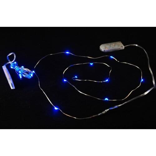 Party supplies!10pcs/lot CR2032 Battery Operated 2M 20 Micro LED String Lights Copper Wire For christmas tree ornaments Party