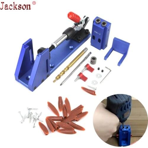 Professional Pocket Hole Jig Kit System Mini Drill Guide With 9.5mm Step Drill Bit HSS For DIY Woodworking Tools
