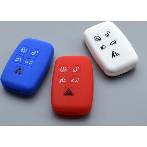 Silicone Car key cover case set protector for Land Rover range rover freelander Evoque discovery keyrings keychain accessories