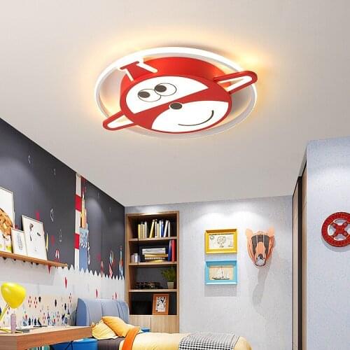 Modern LED Children Room Ceiling Lamp Nordic Creative deco Cartoon airpane Lamp Personality Girl Boy Bedroom Lamp Eye protection