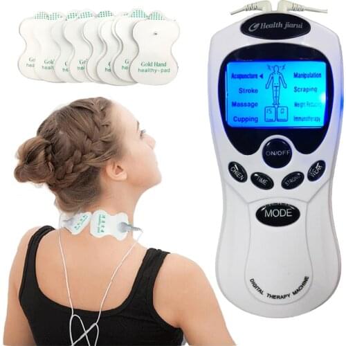 TENS EMS Body Healthy care meridian therapy Neck massager machine Slimming Muscle Relax Fat Burner back pain patch pads massage