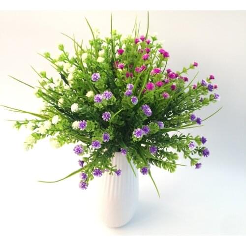 DIY party decoration water grass Gypsophila Green grass artificial flower home decoration Plastic flower