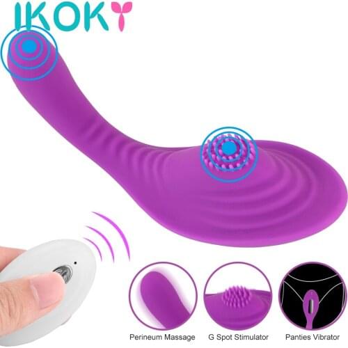 IKOKY Wearable Panty Vibrator 10 Speed Invisible Vibratings Wireless Remote Control Clitoris Stimulator Sex Toys for Women