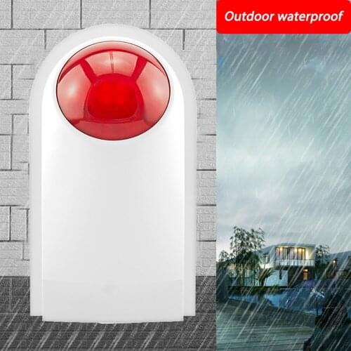 Good Quality wireless 120dB flashing alarm siren Strobe sensor works indoors for home security GSM alarm system