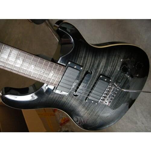 High quality P R S guitar, black tiger flame decorative electric guitar, rosewood fingerboard, free shipping 8yue31