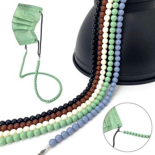 63cm Glasses Chain Mask Lanyard Macaron Color Pearls Women Fashion Sunglasses Chains Anti-lost Mask Retainer Accessories