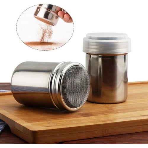 1pcs!! Icing Sugar Powder Cocoa Flour Coffee Sifter Drop shipping Stainless Steel Chocolate Shaker